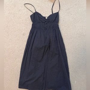 Blue and white small dotted dress